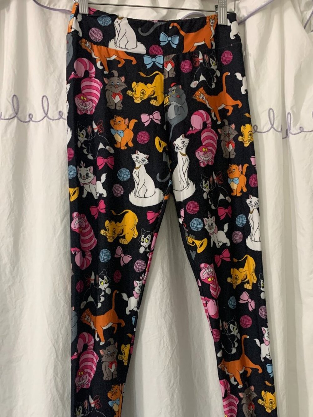 Disney Parks Leggings Women Cats Aristocats Cheshire Marie Simba Figaro XS